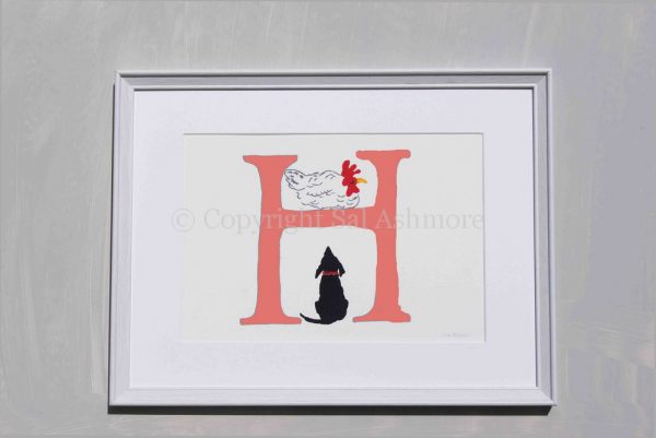 Story Letter Print H - Happy Hen and Hound